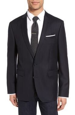 Sand Mens Trim Fit Hopsack Wool Blue Blazer Size 54 Jacket New $550 Formal Coat